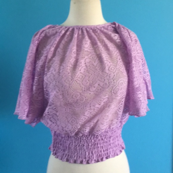 Lavender knitted blouse   Size 10/12 - Picture 6 of 6